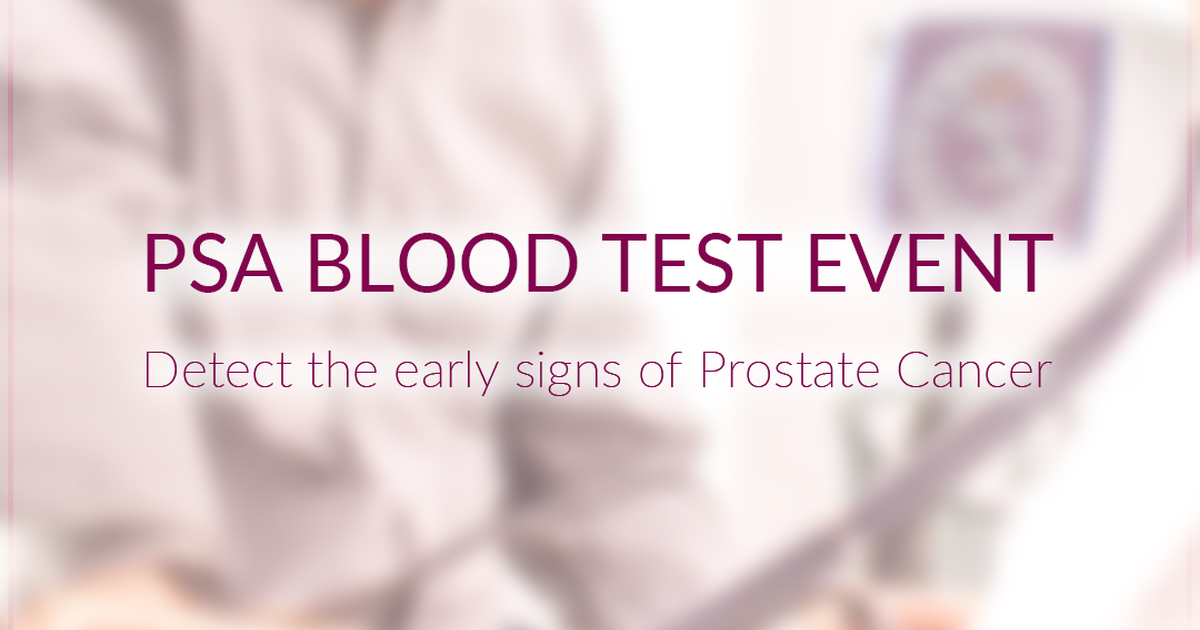 Local Psa PSA Blood Testing Event - Sunday 10 August 2025