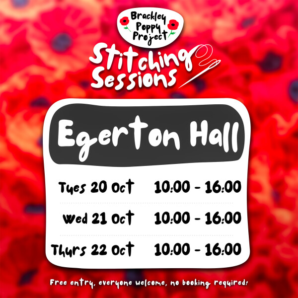 Poppy Stitching Sessions at Egerton Hall