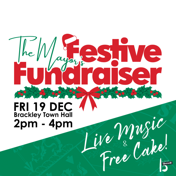 Title image for the mayor's festive fundraiser - in aid of b yourself, a brackley charity that supports local children's mental health.