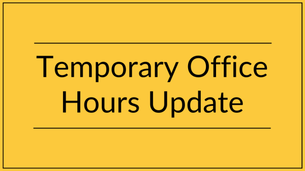 Temporary Office Hours Update